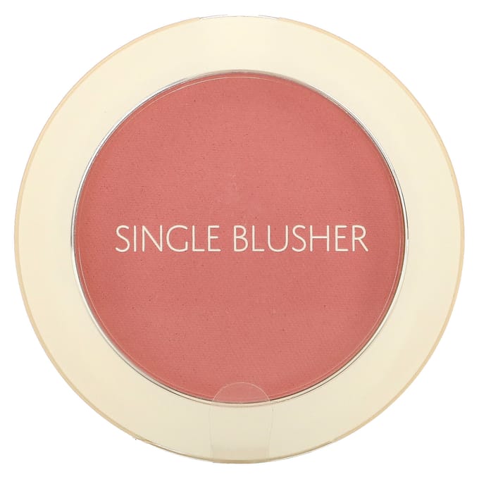 The Saem, Saemmul, single blusher, PK04 rose ribbon, 0.18oz white
