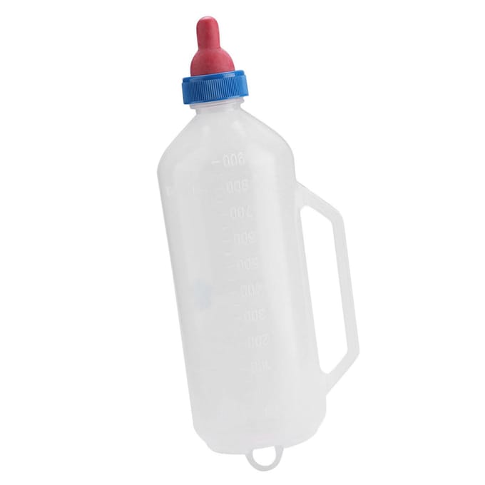 Biberon Lait d'Agneau 1L Biberon d'Alimentation Lait de Chevreau Biberon d'Allaitement avec Poignée white