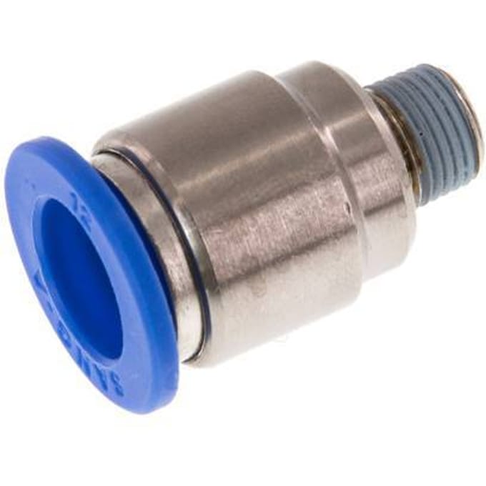 12mm x R1/8'' Messing/PA 66 Insteekfitting Buitendraad Binnenzeskant NBR [2 Stuks]