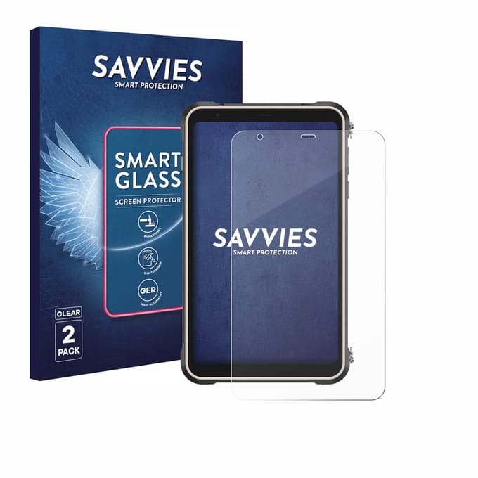 2 Stuks Savvies Screenprotector - geschikt voor Ulefone RugKing Pad Pro - beschermfolie glas transparant