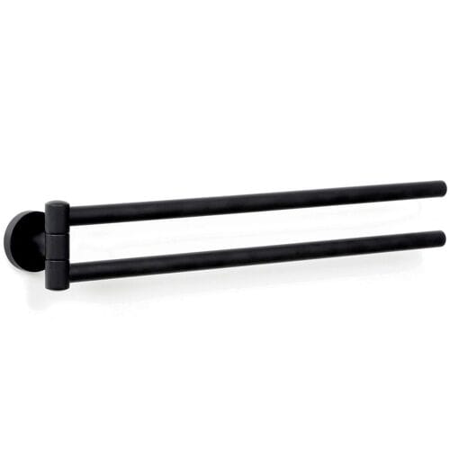 Bravat Varuna matt black towel rail 2-arm, 779699