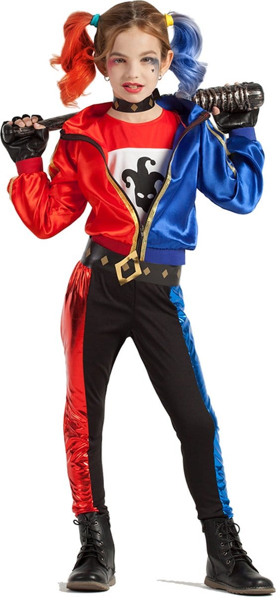 Boland - Kostuum Jester fatale (7-9 jaar) - Kinderen - Bekend personage - Halloween - Carnaval - Horror