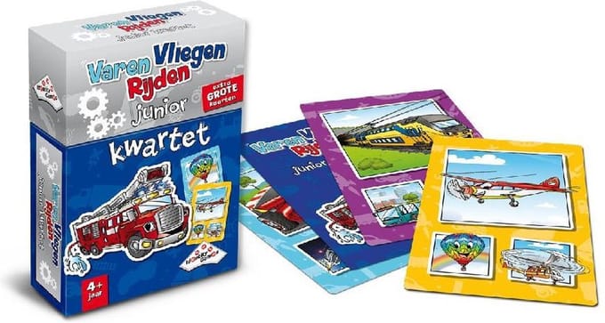 Varen, Vliegen, Rijden Junior Kwartet - Identity Games - Kaartspel