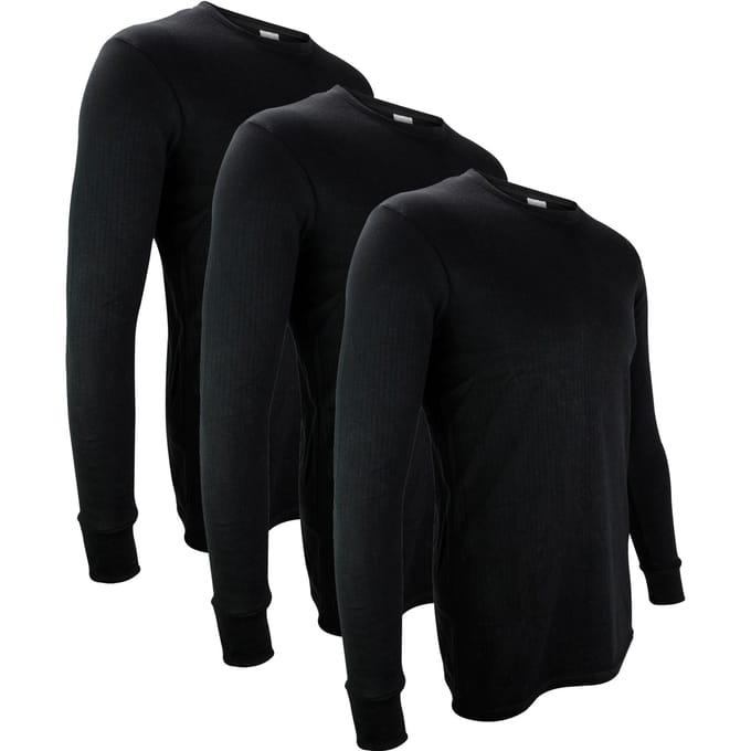 3-Pack Heren Thermo Ondergoed Top | Winter Basislaag Lange Mouwen Top