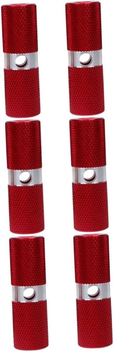 Fiets Voetsteunen - Pinnen Haringen - Extra Voetruimte - Aluminium Materiaal - 3 Paar - Rood