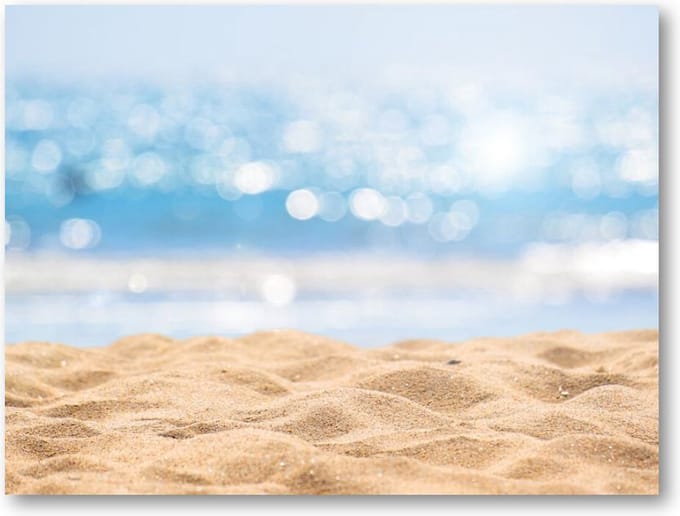 Zeegezicht - Abstract Beach / Strand - 40x30 Canvas Liggend - Landschap - Natuur