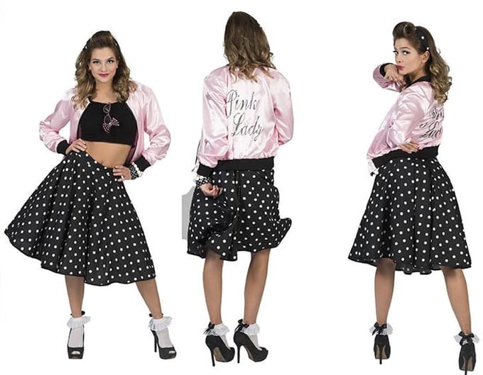Grease Jaren 50 jasje pink - Maatkeuze: Maat 40/42