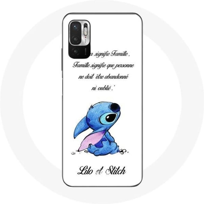 Coque - Lilo et Stitch - Xiaomi Redmi Note 10 5G - Souple - Blanc - Ohana Citation wit