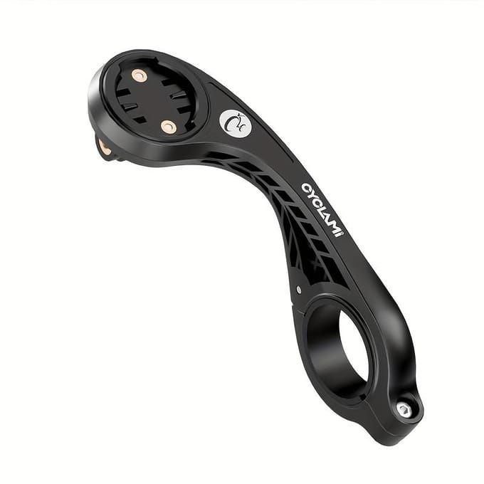 Support d'ordinateur de vélo - Support de vélo avant pour guidon, Support extérieur étendu de 3,17 cm pour ordinateurs de cyclisme, Accessoires de cyclisme black