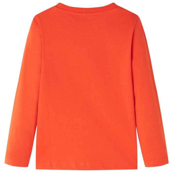 vidaXL - Kindershirt - met - lange - mouwen - 116 - feloranje