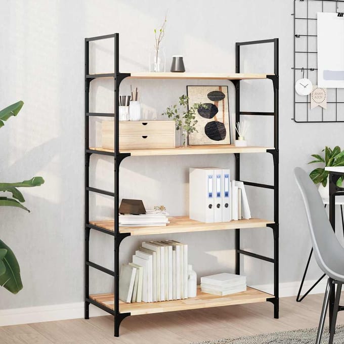 vidaXL - Wandschappen - 2 - st - zwevend - 80x40x2 - cm - onbehandeld - acaciahout