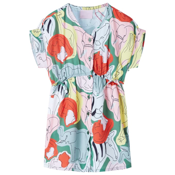 vidaXL Kinderjurk 128 groen