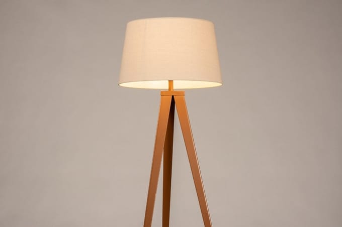 Lumidora Vloerlamp 31170 - ANTIQUA - E27 - Bruin - Beige - Metaal - ⌀ 52.5 cm