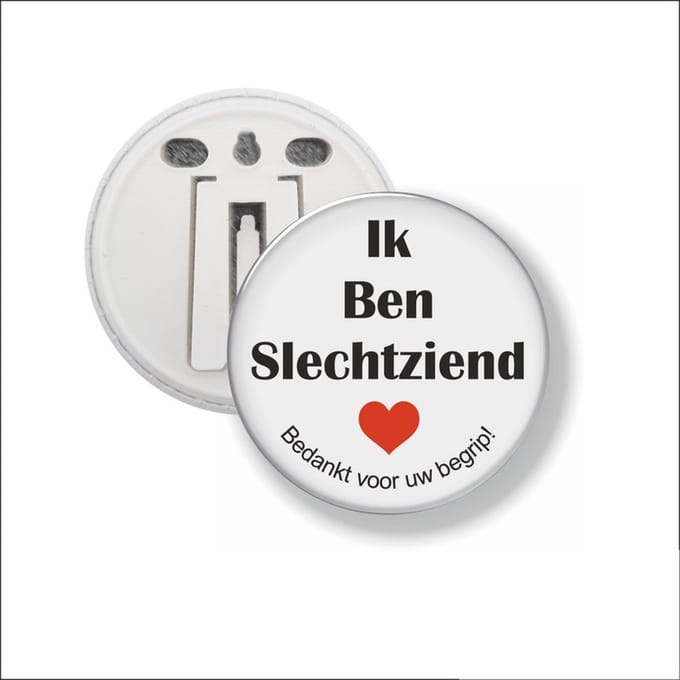 Button Met Clip 58 MM - Ik Ben Slechtziend