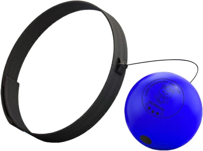 Boksbal met Hoofdband - Reactiebal Boksen - Fitness Training - Verstelbare Pasvorm - 85 g - Blauw