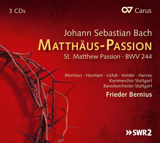 Kammerchor Stuttgart, Barockorchester Stuttgart, Frieder Bernius - J.S. Bach: Matthäus-Passion St. Matthew Passion - BWV 244 (3 CD)