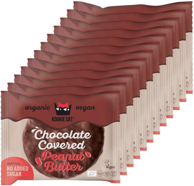 Kookie Cat | Chocolate covered | Peanut Butter Cookie | 12 stuks | 12 x 50 gram