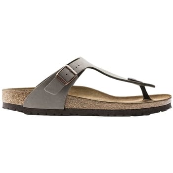 Platte sandalen BIRKENSTOCK Gizeh Nobuck Birko-Flor Regular - Stone