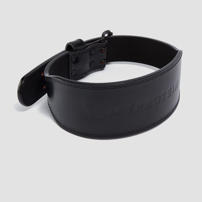 Myprotein premium lederen halterriem - Zwart - Small (23-32 Inch)