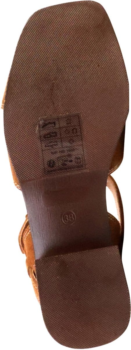 Alénoa leren sandalen met hak