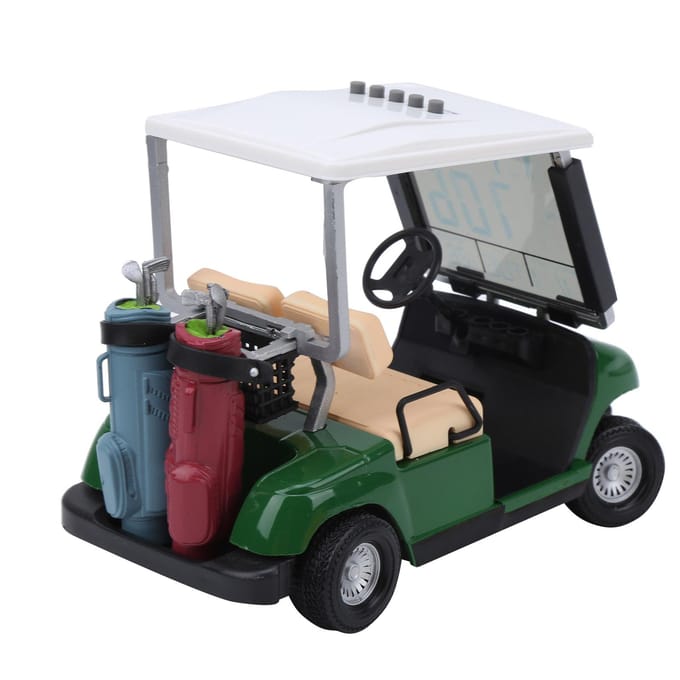 Plastic Golf Eeuwigdurende Kalender Club Car Cadeau Miniatuur Golfkar Klok Accessoire gray