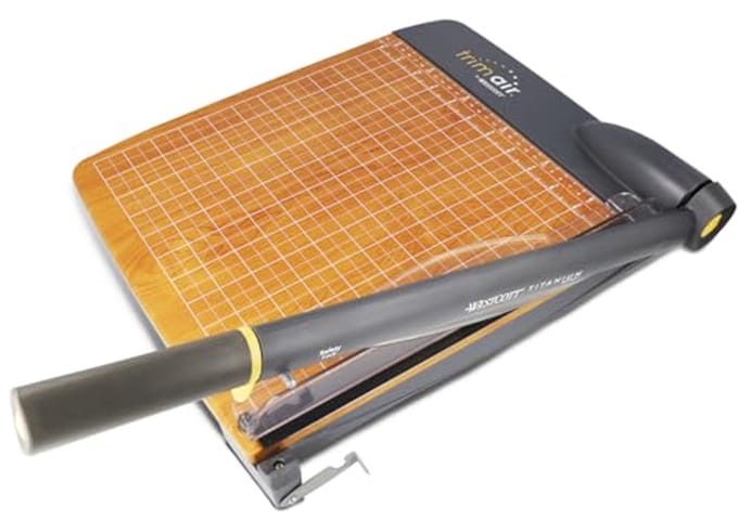 12-inch guillotine papiertrimmer met titanium en antimicrobiële bescherming