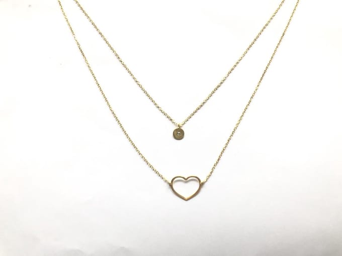 Collier heart en zirkonia