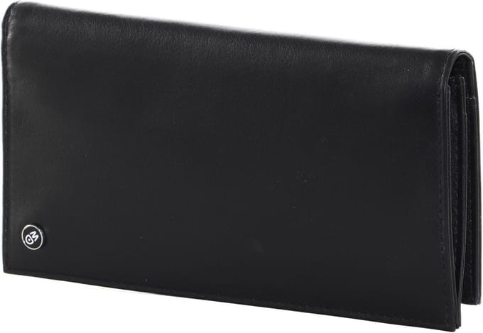 MANDARINA DUCK Leren Kaarthoes Downtown Bifold Wallet Black Zwart