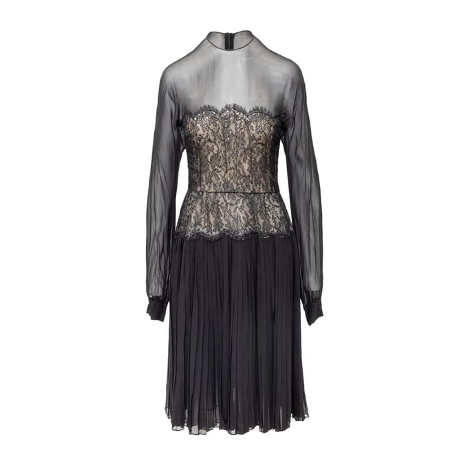 Nina Ricci Haute Boutique Chiffon Jurk - '70s