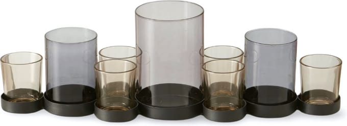 Luxe Waxinelichthouder Zwart Eettafel