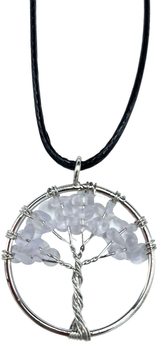 Tree of Life Pendant - Rock Crystal