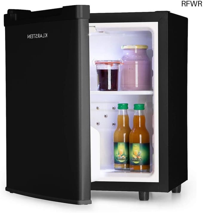 RFWR® Ruimtebesparende Mini Koelkast voor Snacks en Drankjes - Geruisloos, 30 Liter, Traploos Instelbare Temperatuur