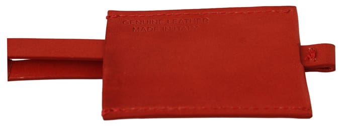 Kostuum Nationaal Red Leather Branded Logo Keyring Men's Keychain