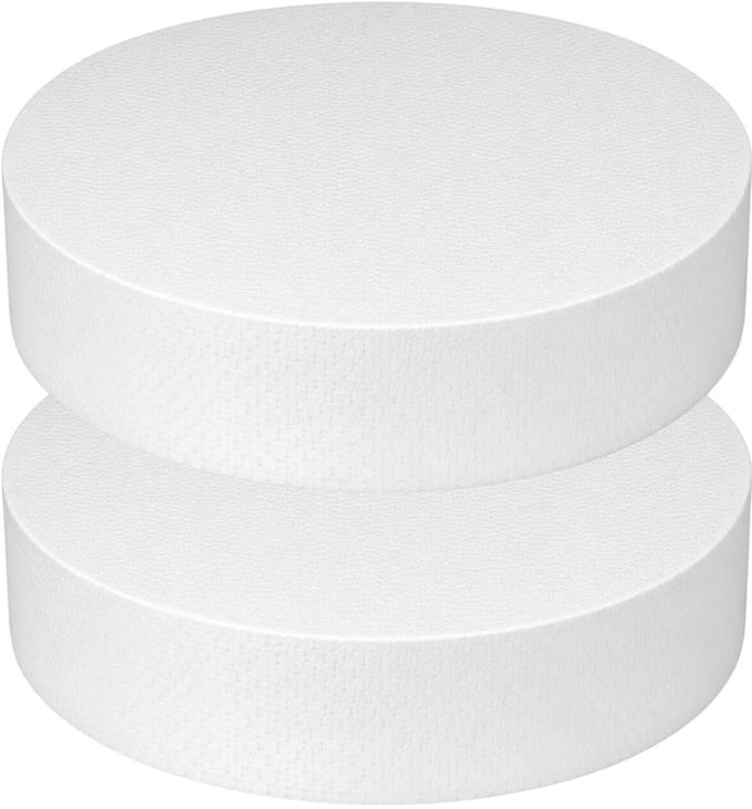Piepschuim vormen - cirkel - 2x - D27,5 x 4 cm - styropor hobby / DIY vorm - basis knutselfiguren