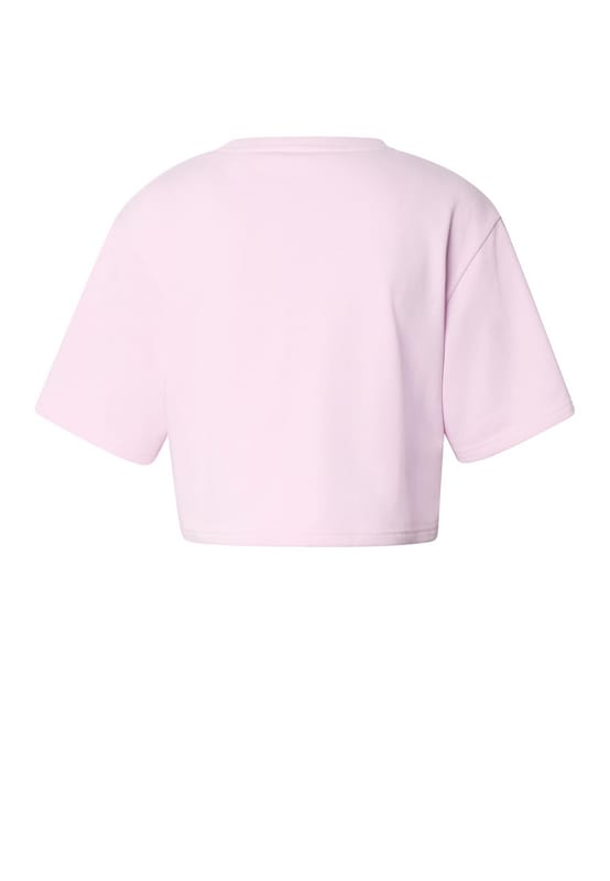 Urban Classics Ladies Light Terry Cropped Tee Dames T-shirt - roze - XL