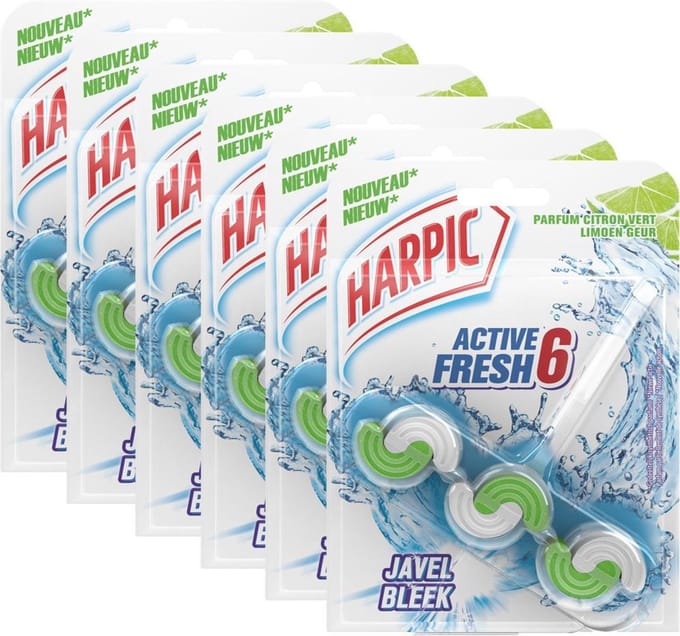 Harpic Active Fresh 6 Bleek - Toiletblok - 6 stuks - Grootverpakking