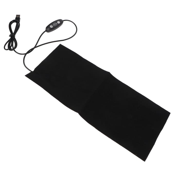 USB Verwarmingskussen 9W 5V 2A Verstelbaar 5 Standen Vibratie Massage Wasbaar Opvouwbaar Elektrische Doek black