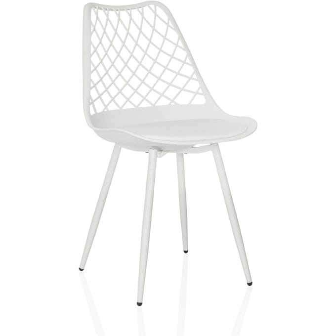 Tuinstoel / eetkamerstoel BEGIO S kunststof wit hjh LIVING