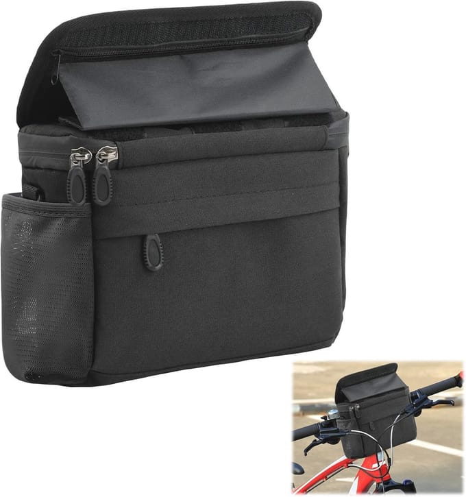 Waterdichte Fietsstuurtas met Touchscreen en Afneembare Schouderriem - 4 Liter