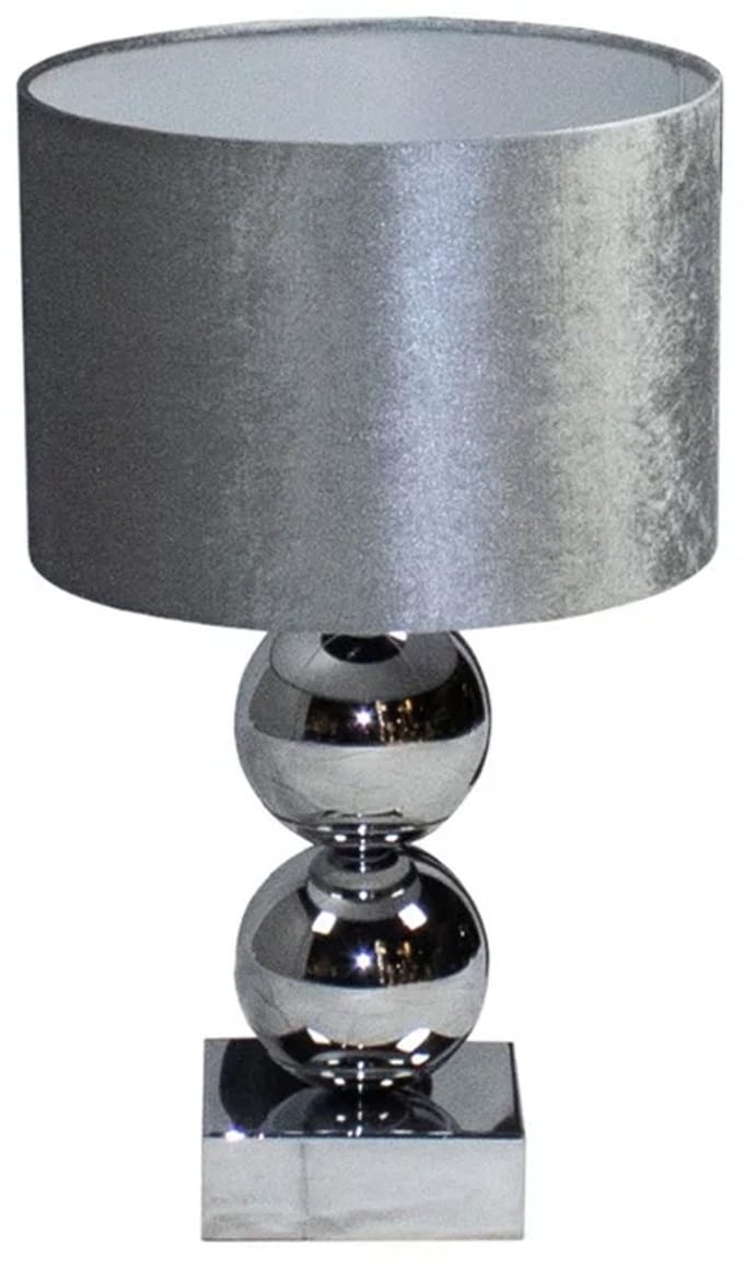 DiamantMeubelen Nachtkast lamp 2 Bol - Zilver