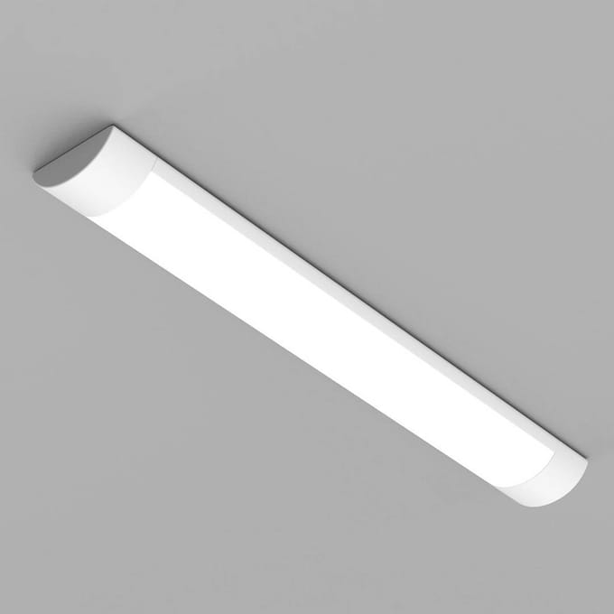 Milagro Lighting LED plafondlamp Batten, lengte 60 cm, aluminium, wit, 4.000 K