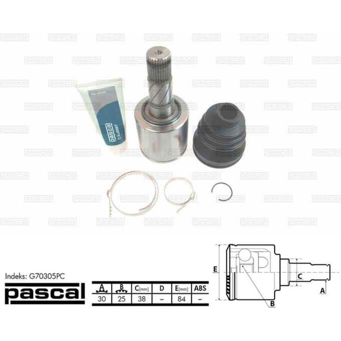 Homokineet reparatie set, aandrijfas PASCAL G70305PC links