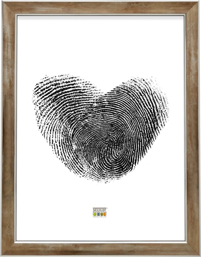 Deknudt Frames fotolijst S45YD3 - brons met zilver biesje - 30x45 cm