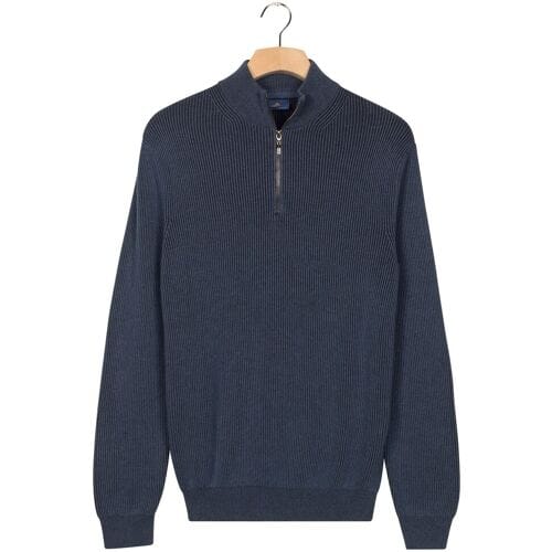 Baileys - Heren - Trui - Ribgebreid - Katoenen Pullover - Dark Denim - 528419-675