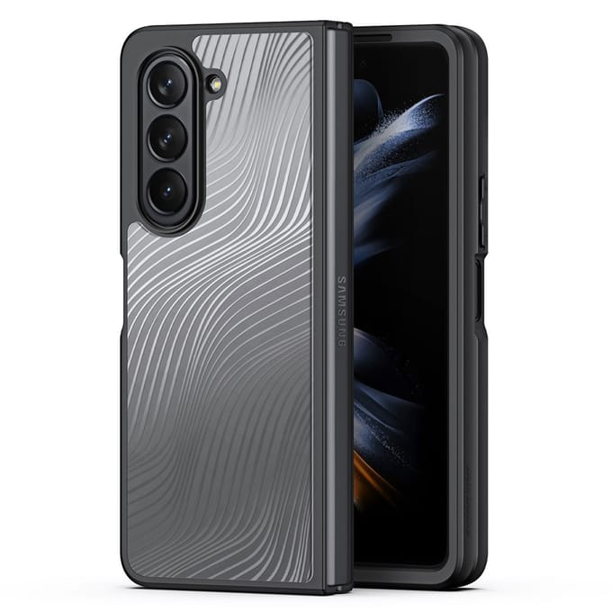 Dux Ducis Aimo Geschikt voor Samsung Galaxy Z Fold 5 - Back Cover Case Zwart