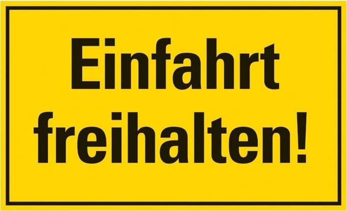 Pickup kunststoff Schild 33x20 cm SK EINFAHRT FREIHALTEN