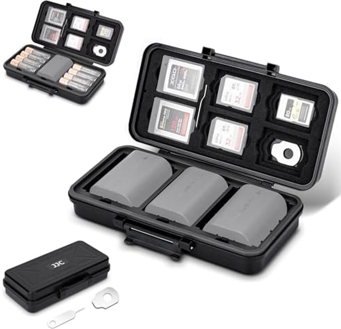 Waterproof Battery and Memory Card Storage Case