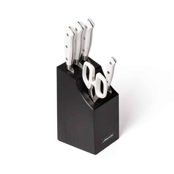 Messen- en scharenblok - Arcos - Riviera Blanc 234524 - Nitrum-staal - 5-delig - Eigentijds design