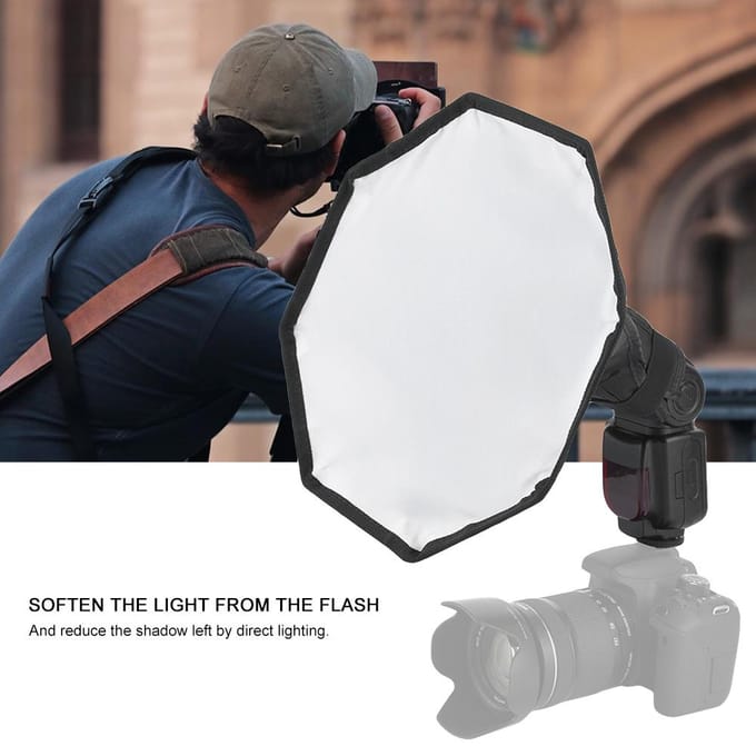 30cm Universele Mini Draagbare Softbox Diffuser voor Flits Speedlite Speedlight