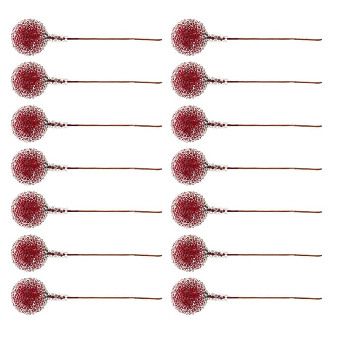 100 stuks Kunstbloem Bessen Mini Bevroren Fruit Hulstbessen Huis Bruiloft Feest Decoratie brown